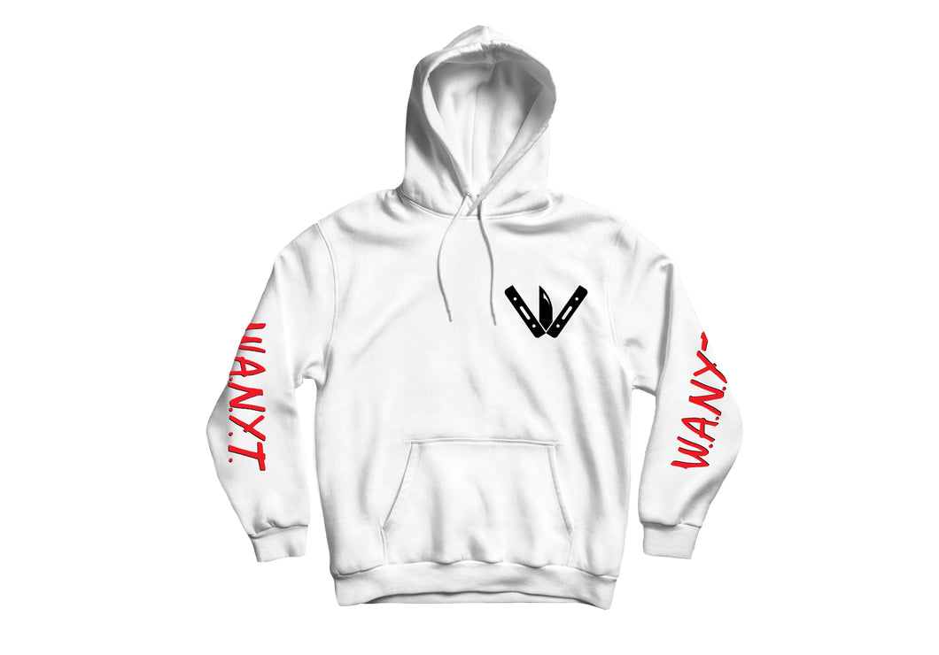 Knife White Hoodie